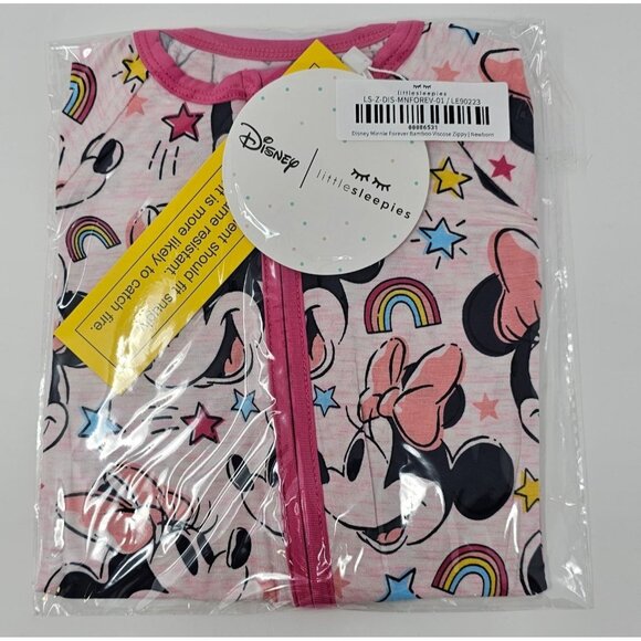 NIB Little Sleepies Disney‎ Minnie Forever Zippy Size Newborn